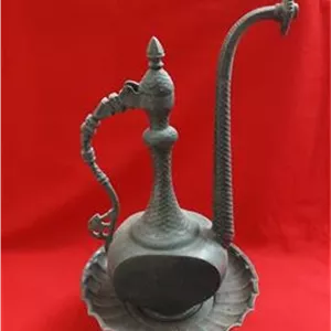 آفتابه لگن مسی الماس تراش لب کنگره