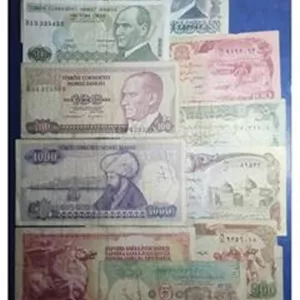 مجموعه 10 برگ اسکناس خارجی بانکی کلکسیونی