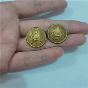 یک جفت دکمه شیر و خورشید اصل ضرب سوئد