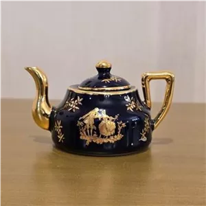 قوری کبالتی مارکدار لمونژ فرانسه