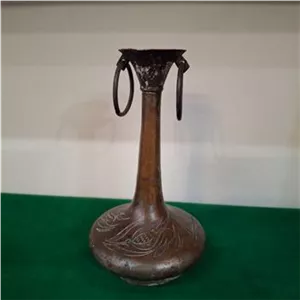 گلدان آنتیک گوشواره ای برنجی تایلندی تماما کار دست