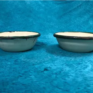 دو عدد کاسه نایاب ماست خوری یا ترشی خوری لعابی