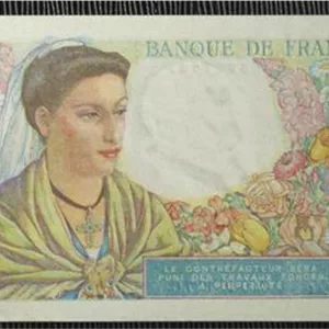 اسکناس زیبای 5 فرانک 1947 فرانسه تاریخ گرانتر