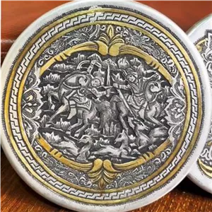 آینه کلکسیونی با قاب مسی