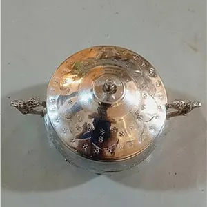 قندان برنجی قلم کاری شده 