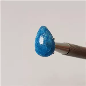 نگین سنگ آپاتیت آبی رنگ معدنی کشور مکزیک