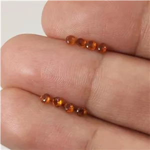 8 قطعه سنگ گارنت اسپسارتین معدنی مناسب گوشواره