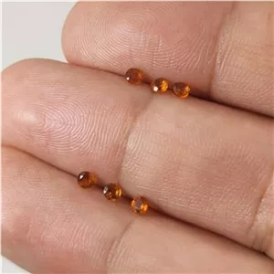 6 قطعه سنگ گارنت اسپسارتین معدنی مناسب گوشواره