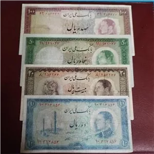 اسکناس های کامل سری ششم محمد رضا پهلوی 1333