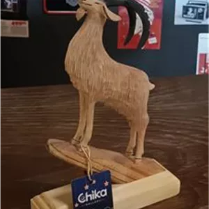 مجسمه چوبی دستساز بز کوهی