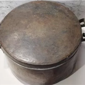 دیگ مسی قدیمی تماما چکشی ودستساز