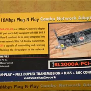 کارت شبکه COMPEX Realtek دارای پورت RJ45 و BNC