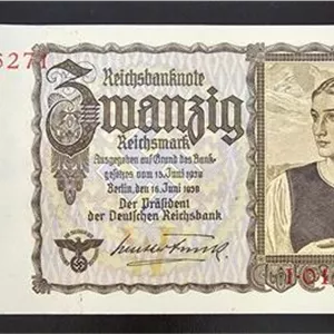 تک سوپر بانکی 20 مارک آلمان 1939