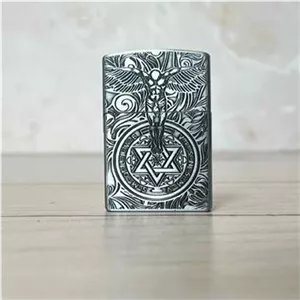 فندک طرح زیپو فرشته مرگ سیلور