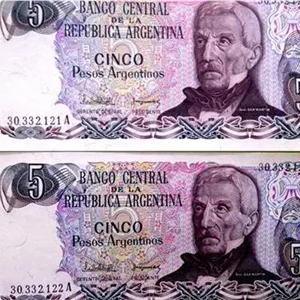 5 پزو آرژانتین جفت سوپر بانکی