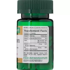 کپسول آهن 28 میلی گرم Nature's Bounty - بسته 30 عددی