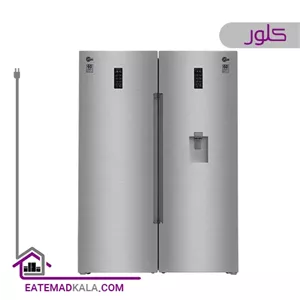 یخچال فریزر دو قلو کلور مدل روسو آبریزدار سری 70