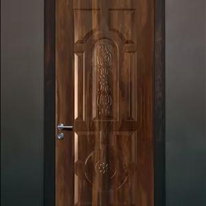 درب داخلی اتاقی و سرویس طرح ملامینه HPL مدل کسری گلدار / ضدخش و مقاوم