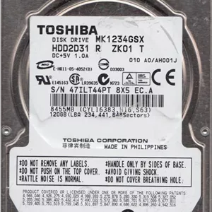 هارد اینترنال لپتاپ توشیبا مدل MK1234GSX ظرفیت 120 گیگ