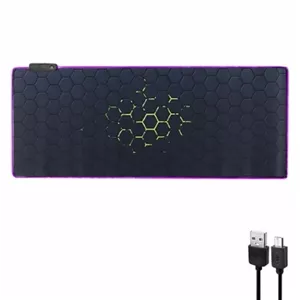 ماوس پد گیمینگ  RGB طرح لانه زنبوری 80*30