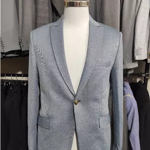 کت تک مردانه یقه بلیزر مدل آبی 1509