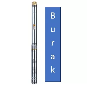 شناور کامل استیل 175 متری 2 اینچ بوراک 4 اسب تکفاز Burak-4SDM6/24