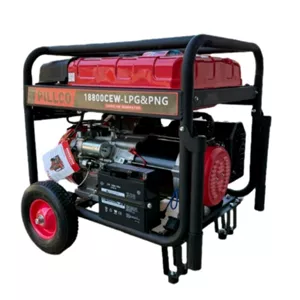 موتور برق 8/5 کیلووات پیلکو طرح سنسی بنزینی استارتی تکفاز چرخدار PILLCO-18800CEW | موتور برق 8500 وات