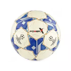 توپ فوتبال پاکستانی دوختی پاور ایکس طرح چمپیونزلیگ BRS|سفید/آبی