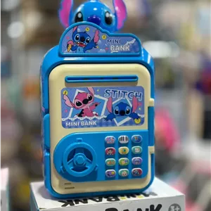 قلک موزیکال کودک مدل استیج  Stitch با مکش پول و دکمه‌های صدا‌دار