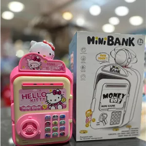 قلک موزیکال کودک مدل کیتی  Hello Kitty با مکش پول و دکمه‌های موزیکال