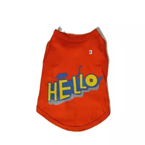 تاپ سگ🐶 مریلند مدل Hello سایز متوسط - نارنجی