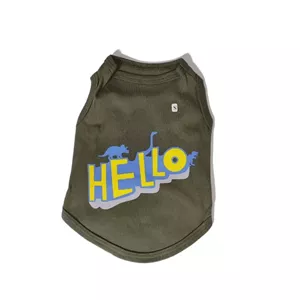 تاپ سگ🐶 مریلند مدل Hello سایز بزرگ - یشمی