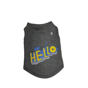 تاپ سگ🐶 مریلند مدل Hello سایز بزرگ - طوسی
