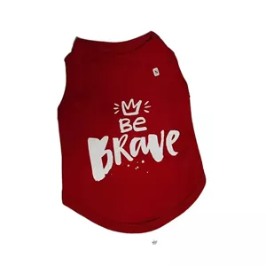 تاپ سگ🐶 مریلند مدل Be brave سایز کوچک - قرمز