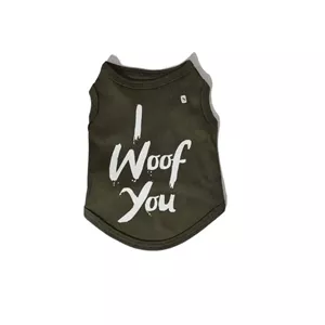 تاپ سگ🐶 مریلند مدل I woof you سایز بزرگ - یشمی
