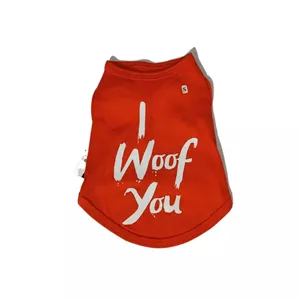 تاپ سگ🐶 مریلند مدل I woof you سایز متوسط - نارنجی