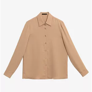 شومیز زنانه بیسیک آستین بلند یقه مردانه 30104 بُرنُس