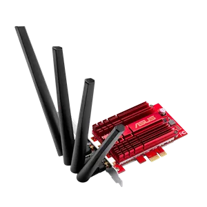 کارت شبکه وایرلس ASUS PCE-AC88 AC3100آنتن قدرتمند 4x4مناسب گیمینگاستوک