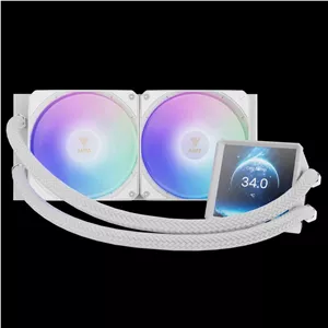 خنک کننده مایع پردازنده گیم دیاس مدل AURA GL240 LCD WH