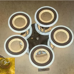 لوستر مدرن سقفی طرح یاس 3 پله  سایز60 cm