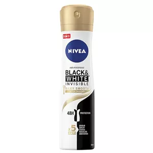 اسپری ضد تعریق زنانه نیوا مدل black & white invisible silky smooth 72h Original حجم 150 میل