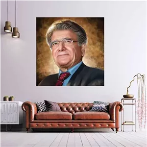 تابلو بوم چاپی لاویا طرح پرتره استاد شجریان کد ART-1712