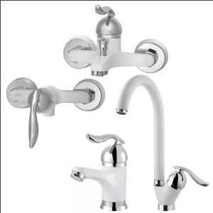 ست شیرآلات پادرا مدل گاما سفید مجموعه 4 عددی