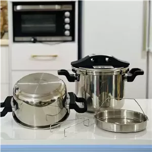 زودپز دوقلوی یونیک 6 لیتری و 4 لیتری ۸ پارچه Unique
