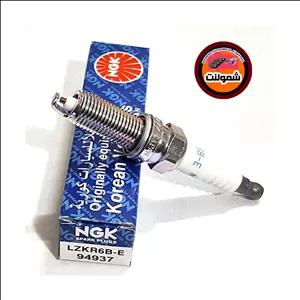 یک دست(4عدد) شمع ان جی کی ژاپن NGK جعبه آبی مدل 94937 LZKR6B-E پایه بلند یورو4 مناسب پراید 1394 به بعد