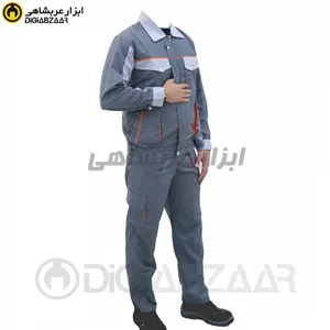 لباس کار درجه یک طرح بوفالو طوسی سایز XL
