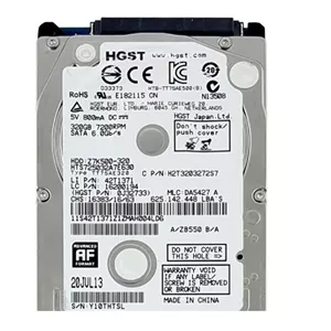 هارد HDD لپ تاپ 320 گیگابایت HGST Sata Slim