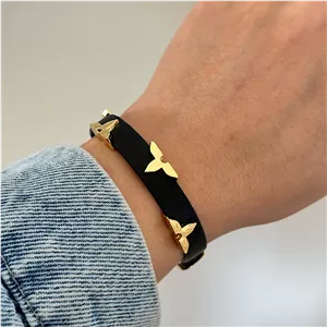 دستبند چرم لویی ویتون زنانه کد ۳۷۰