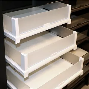 کشو ریلی شیشه ای داخل کمد رنگ سفید طرح ایتالین سایز 45 فانتونی کد J505