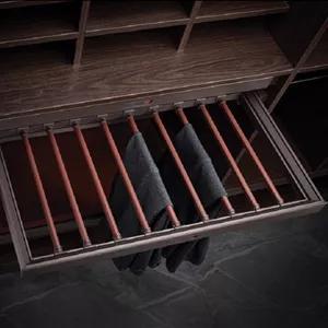 رک ریلی جای شلوار داخل کمد لباس رنگ موکا قرمز طرح فرنچ استایل سایز90 فانتونی کد J914